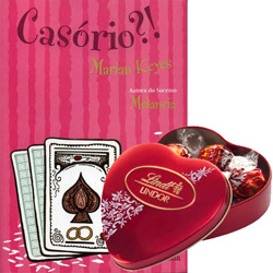 Kit Livro - Casório?! + Lindor Heart - Lindt