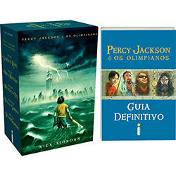 Kit Livros - Box da Coleção + Guia Definitivo Percy Jackson e os Olimpianos