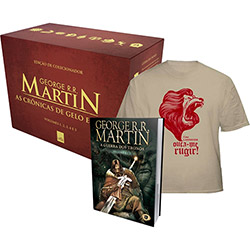 KIt Livros - Box Pocket as Crônicas de Gelo e Fogo (5 Vols.) + HQ a Guerra dos Tronos (Grátis: Camiseta Lannister)