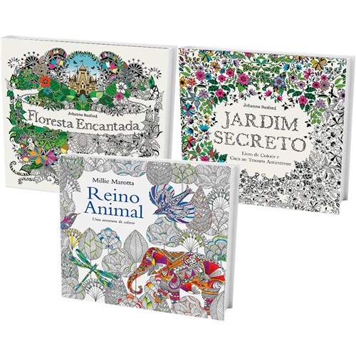 Tudo sobre 'Kit - Livros de Colorir: Jardim Secreto + Floresta Encantada + Reino Animal'