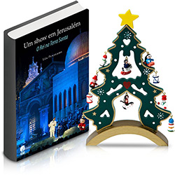 Kit Livros - Emoções no Natal - Livro um Show em Jerusalém + Mini Árvore de Madeira C/ Enfeites - Christmas Traditions