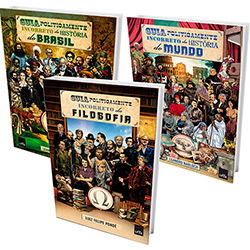 Kit Livros - Guias Politicamente Incorretos da Filosofia, História do Brasil e História do Mundo