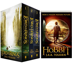 Kit Livros - The Lord Of The Rings Box Set + The Hobbit (Movie Covers)