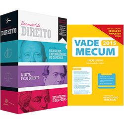 Kit Livros - Vade Mecum 2015: Livro Edição Especial - CPC Atualizado + Box o Essencial do Direito (3 Volumes)