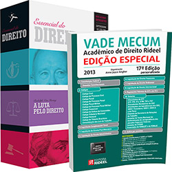 Kit Livros - Vade Mecum Acadêmico de Direito Rideel + Box o Essencial do Direito (3 Volumes)