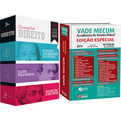 Kit Livros - Vade Mecum Acadêmico de Direito Rideel (Edição Especial) + Box o Essencial do Direito (3 Volumes)