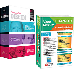 Kit Livros - Vade Mecum Compacto de Direito Rideel 8ª Edição - 2º Semestre 2014 + Box o Essencial do Direito