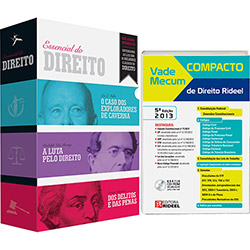 Kit Livros - Vade Mecum Compacto de Direito Rideel + Box o Essencial do Direito (3 Volumes)