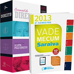Kit Livros - Vade Mecum Tradicional Saraiva + Box o Essencial do Direito (3 Volumes)