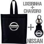 Kit Lixeirinha para Carro + Chaveiro Nissan