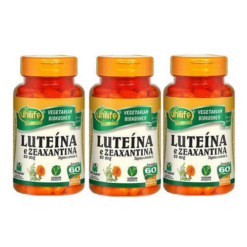 Kit 3 Luteína e Zeaxantina 60 Cápsulas Unilife