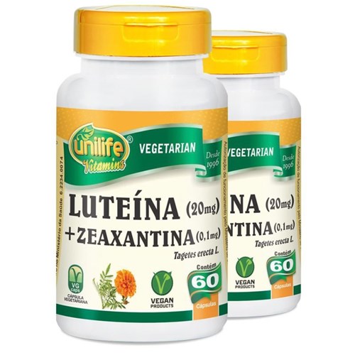 Kit 2 Luteína e Zeaxantina Unilife 60 Cápsulas