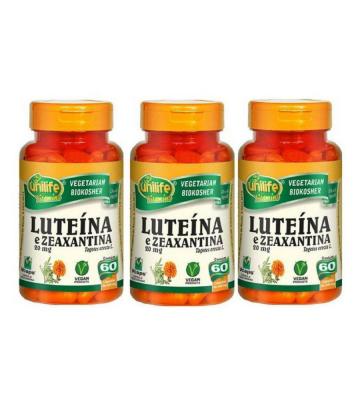 Kit 3 Luteína e Zeaxantina Unilife 60 Cápsulas