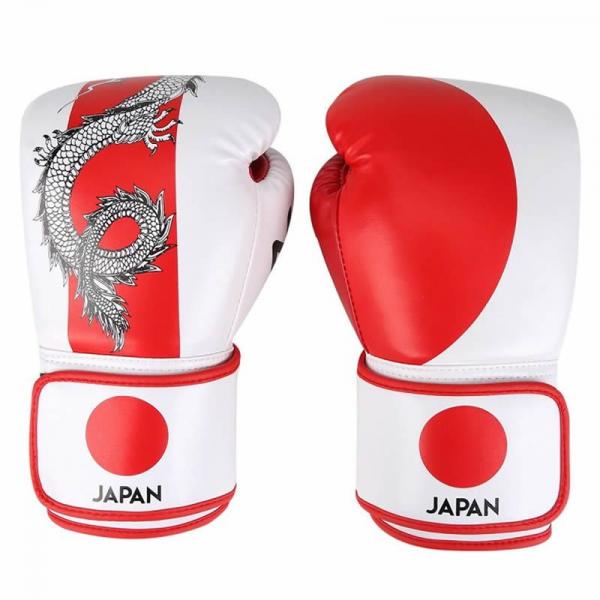 Kit Luva Boxe Muay Thai Competição Bandagem Bucal Países Japão Naja