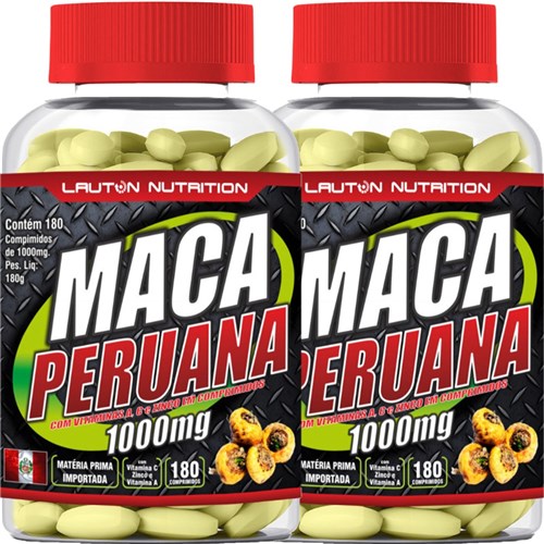 Kit 2 Maca Peruana 1000Mg 180 Comprimidos Lauton Nutrition