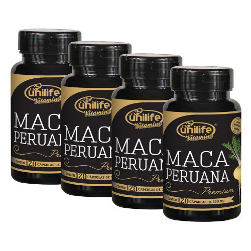 Kit Maca Peruana Premium Pura 480 Capsulas Unilife