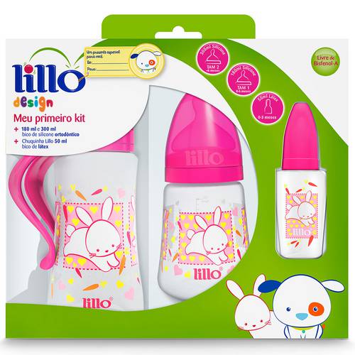 Tudo sobre 'Kit Mamadeiras para Bebes Lillo Design Rosa'