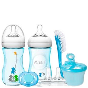 Kit Mamadeiras Pétala Azul (0m a 6m+) 06 Peças - Philips Avent