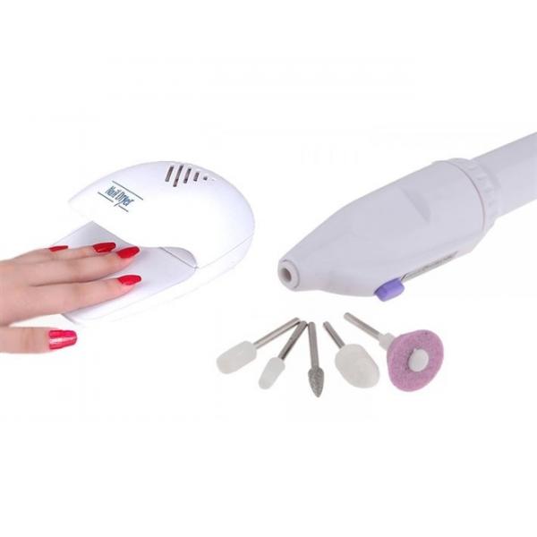 Kit Manicure Completo 2 em 1 com Lixa de Unha Lixadeira para Lixar, Modelar e Polir Unhas e Cabine e - Faça Resolva