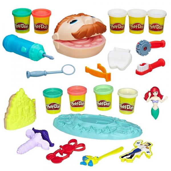 Kit Massa de Modelar - Play-Doh - Dentista e Casamento Fundo do Mar - Ariel - Hasbro