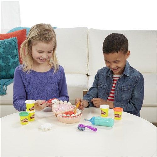 Kit Massa de Modelar - Play-Doh - Dentista e Wheels - Guindaste e Empilhadeira - Hasbro