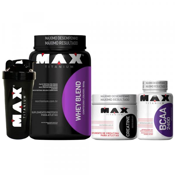 Kit Massa Muscular 2 - Max Titanium - Baunilha
