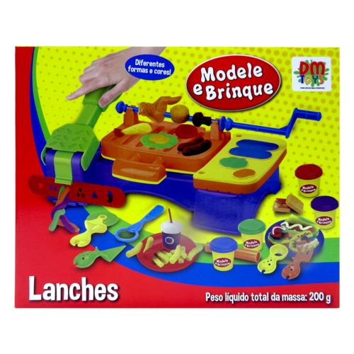 Kit Massinha de Modelar - Modele e Brinque - Lanches - DMToys - DMT5117