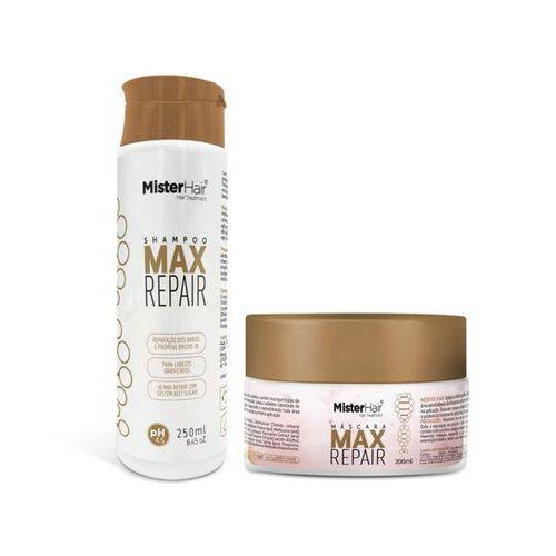 Tudo sobre 'Kit Max Repair (shampoo e Máscara) - Mister Hair'