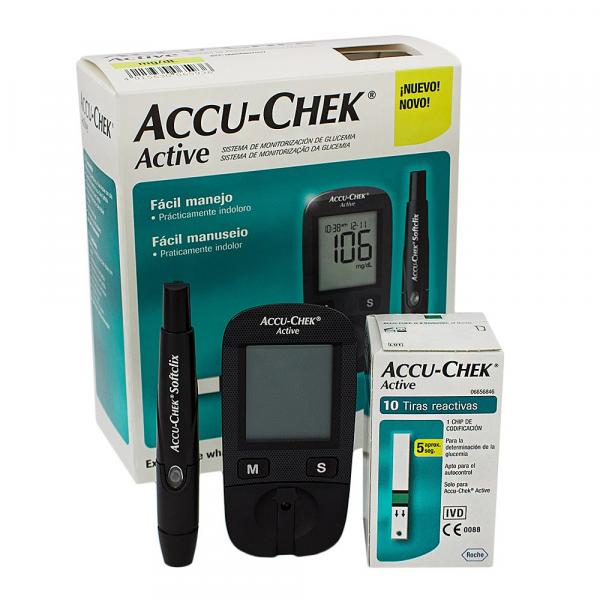 Kit Medidor de Glicose Active Accu-check - Roche