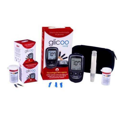 Kit Medidor de Glicose Glicoo Completo + 100 Tiras