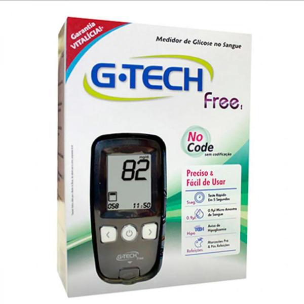 Kit Medidor Glicose G-tech Free 1 Completo