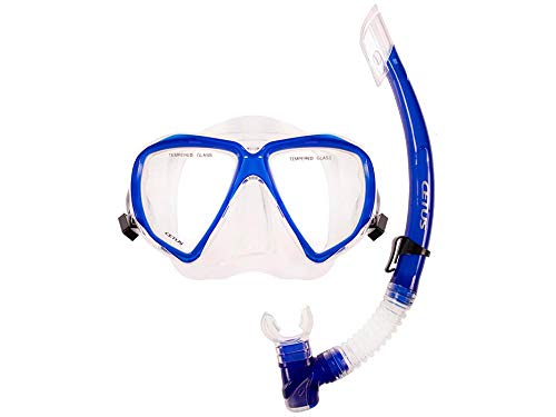 Kit Mergulho Máscara+snorkel Cetus Icaro - Azul