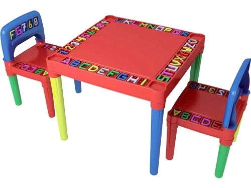 Kit Mesa Infantil Educativa Desmontável com 2 Cadeiras