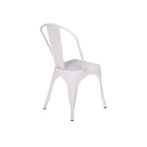 Kit Mesa Jantar Eiffel 80cm + 03 Cadeiras Tolix - BRANCO