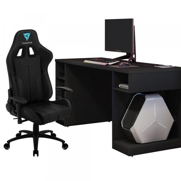 Kit Mesa para PC Gamer Destiny com Cadeira Gamer BC3 ThunderX3 Preto - Lyam Decor
