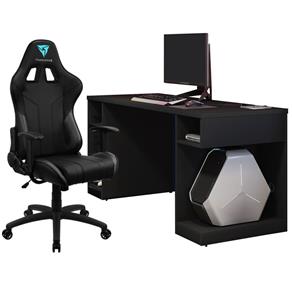 Kit Mesa para PC Gamer Destiny com Cadeira Gamer EC3 ThunderX3 - Lyam Decor - PRETO