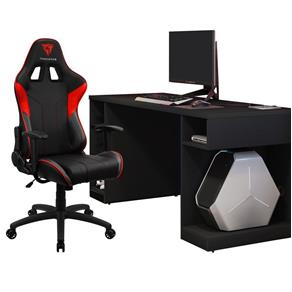 Kit Mesa para PC Gamer Destiny com Cadeira Gamer EC3 ThunderX3 - Lyam Decor - PRETO