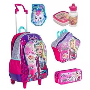 Kit Mochila Barbie Aventura Infantil - Lancheira e Estojo