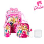 Kit Mochila Escolar Infantil Barbie com Rodinhas