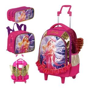 Kit Mochila Infantil Barbie Dreamtopia Lancheira Estojo Sestini