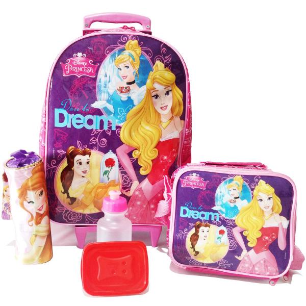 Kit Mochila Infantil Princesas Disney Dermiwil