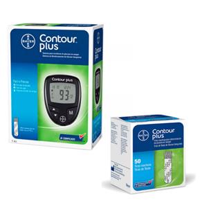 Kit Monitor de Glicemia Contour Plus + 50 Tiras