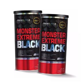 Kit 2 Monster Extreme Black 44 Packs Probiótica - Sem Sabor - 2 Potes