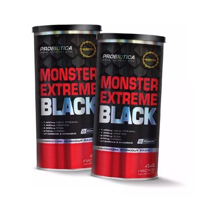 Kit 2 Monster Extreme Black 44 Packs Probiótica