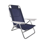 Cadeira De Praia Rec. 6 Posições Summer Azul Marinho Mor
