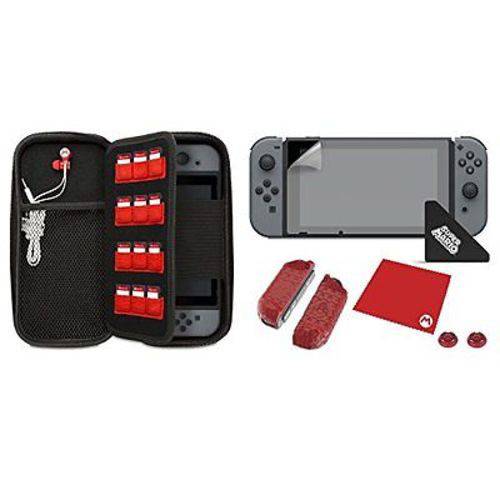 Kit Nintendo Switch Starter Mario Icon Edition Case Proteção - Nintendo