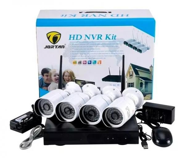 Kit Nvr 4 Câmeras 36 Leds Wi-fi Full Hd 1080p Infravermelho Sem Fio - Kl Store