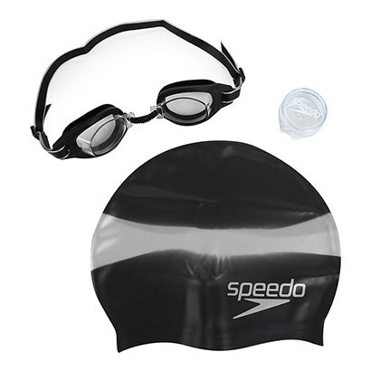 Kit Óculos Speedo Swim Slc + Touca + Protetor