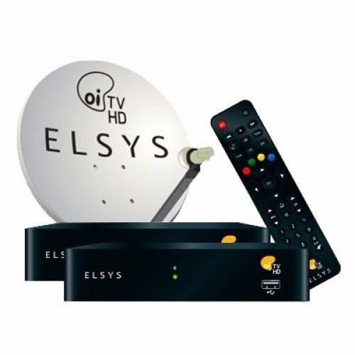 Kit Oi Tv Livre Hd Elsys com 4 Receptores + 1 Antena Lnbf