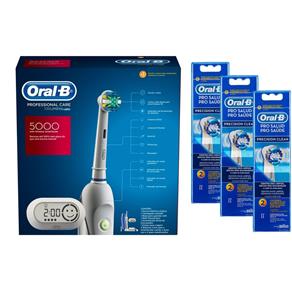 Kit Oral-B Escova Elétrica Precision Care 5000 D34 110V + 6 Refis Precision Clean - Kit